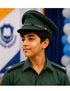 Army Soldier General Green Cap Fancy Dress Costume Accessory for Boys and Men