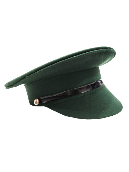 Army Soldier General Green Cap Fancy Dress Costume Accessory for Boys and Men