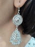 Elegant Silver Jhumkas Earrings Jewellery - Indian Regional Fancy Dress Costume Accessory for Girls
