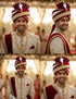 Maroon Indian Dulha Pagdi Safa with Brooch Indian Wedding Groom Turban - Adults