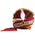 Maroon Indian Dulha Pagdi Safa with Brooch Indian Wedding Groom Turban - Adults