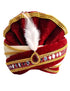 Maroon Indian Dulha Pagdi Safa with Brooch Indian Wedding Groom Turban - Adults