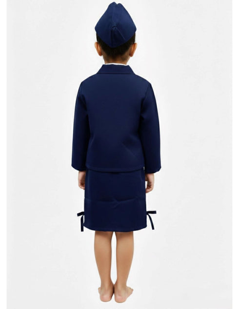 Airline Air Hostess Kids Fancy Dress Costume for Girls - Blue
