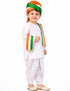 Tricolor Turban and Stole with Dhoti Kurta Indian Patriotic Independence Day Kids Fancy Dress Costume