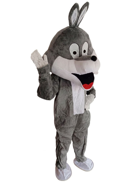 Mr. Bunny - Grey Cartoon Mascot Costume For Theme Birthday Party & Events | Adults | Full Size