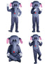 Elephant Cartoon Mascot Costume For Theme Birthday Party & Events | Adults | Full Size