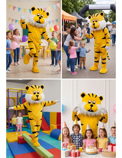 Buy Sherkhan Tiger Cartoon Mascot Costume For Theme Birthday Party & Events | Adults