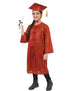 Red Graduate Scholar Graduation Day Gown Kids & Adults Fancy Dress Costume