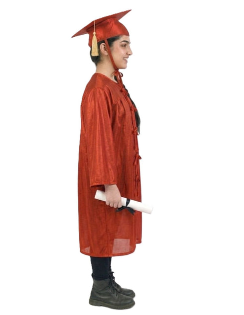 Red Graduate Scholar Graduation Day Gown Kids & Adults Fancy Dress Costume