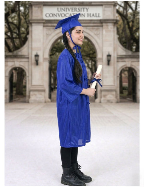 Blue Graduate Scholar Graduation Day Gown Kids & Adults Fancy Dress Costume