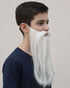White Beard & Moustache Old Man Drama Kids & Adults Fancy Dress Costume Accessory