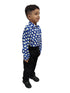 BookMyCostume Blue Polka Dots Shirt & Black Pant | Retro Theme Kids Fancy Dress Costume