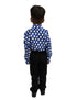BookMyCostume Blue Polka Dots Shirt & Black Pant | Retro Theme Kids Fancy Dress Costume