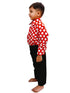 Red Polka Dots Shirt & Black Pant | Retro Theme Kids Fancy Dress Costume