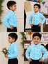 Blue Frills Shirt Kids Fancy Dress Costume
