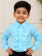 Blue Frills Shirt Kids Fancy Dress Costume