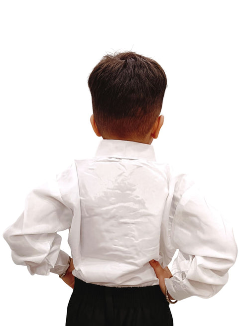 BookMyCostume White Frills Shirt Kids Fancy Dress Costume