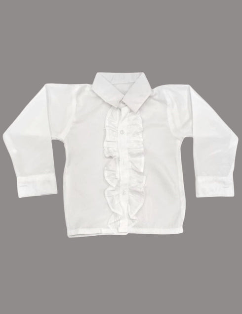 BookMyCostume White Frills Shirt Kids Fancy Dress Costume