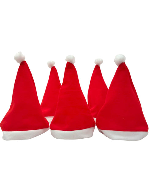 Christmas Set of 5 Santa Caps Combo Adults & Kids Fancy Dress Accessory
