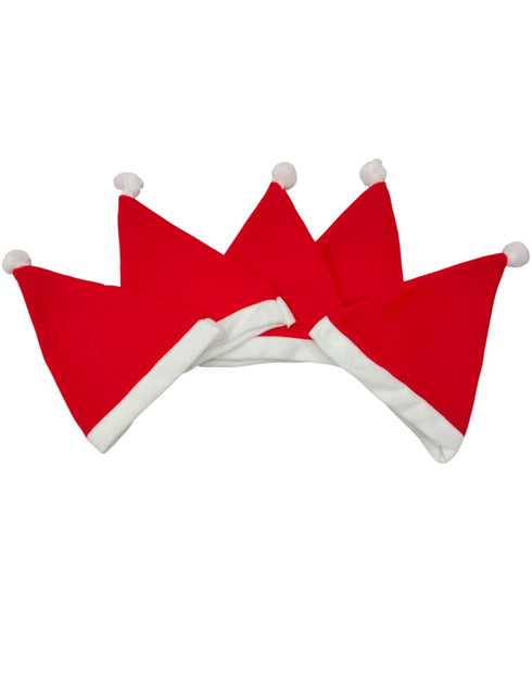 Christmas Set of 5 Santa Caps Combo Adults & Kids Fancy Dress Accessory