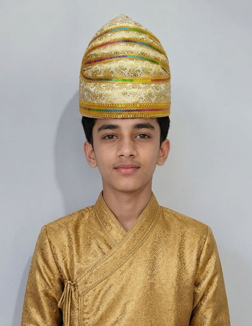 Chhatrapati Shivaji Maharaj Indian Maratha Warrior King Pagdi Kids Fancy Dress Accessory