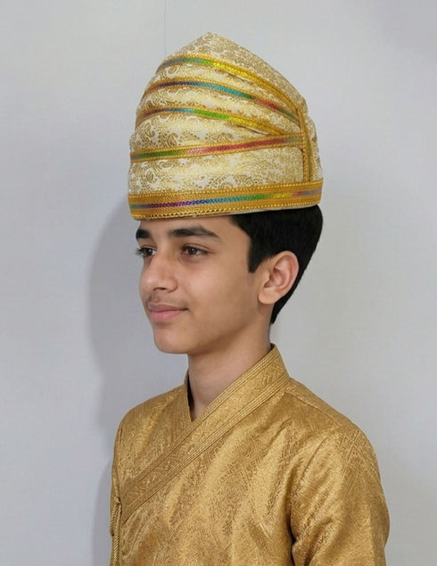 Chhatrapati Shivaji Maharaj Indian Maratha Warrior King Pagdi Kids Fancy Dress Accessory