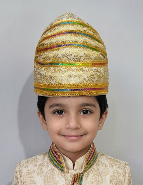 Chhatrapati Shivaji Maharaj Indian Maratha Warrior King Pagdi Kids Fancy Dress Accessory