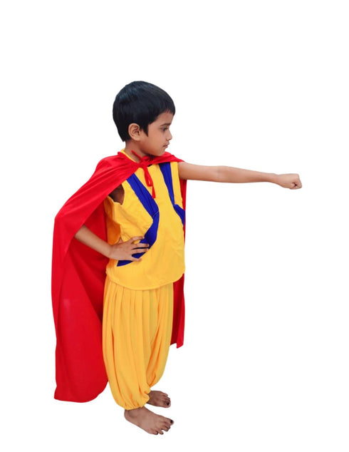 BookMyCostume Brave Power Hero Outfit | Superhero Costumes for Kids | Action Warrior Style Super Hero Costumes for Boys | Indian Super Hero Dress for Fancy Dress Competition & Party