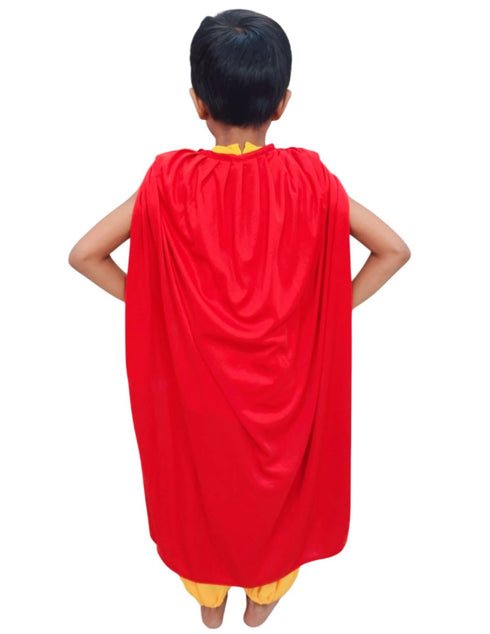 BookMyCostume Brave Power Hero Outfit | Superhero Costumes for Kids | Action Warrior Style Super Hero Costumes for Boys | Indian Super Hero Dress for Fancy Dress Competition & Party