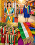 Set of 5 Tricolor Stole Tiranga Independence Day Kids & Adults Costume Accessory