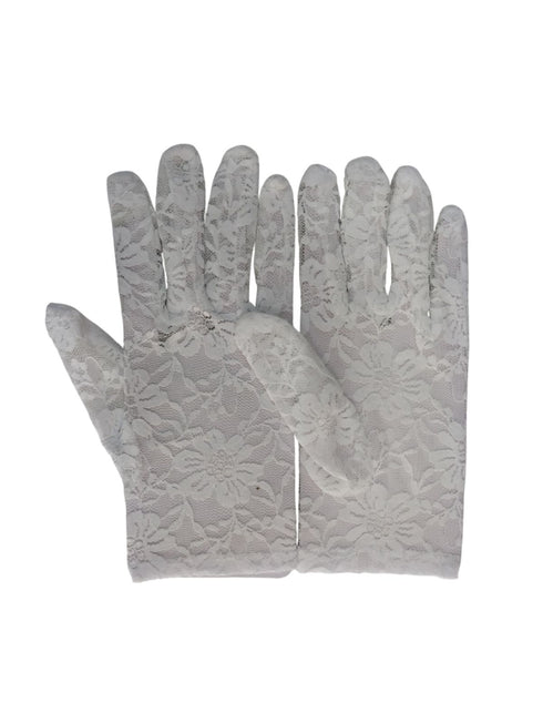 White Hand Lace Gloves Dance Costume Accessory for Girls