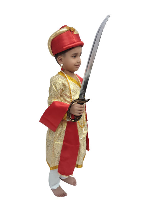 BookMyCostume Indian King Historical Raja Complete Accessory Set Kids & Adults Fancy Dress Costume