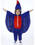 Peacock Blue Jumpsuit Indian National Bird Kids Fancy Dress Costume