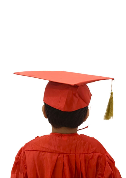 Red Graduate Scholar Cap Graduation Day Kids & Adults Fancy Dress Costume Accessory