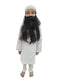 BookMyCostume Muslim Man White Kurta Pyjama with Beard for Boy's Kids Indian Fancy Dress Costume
