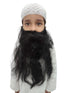 BookMyCostume Muslim Man White Kurta Pyjama with Beard for Boy's Kids Indian Fancy Dress Costume