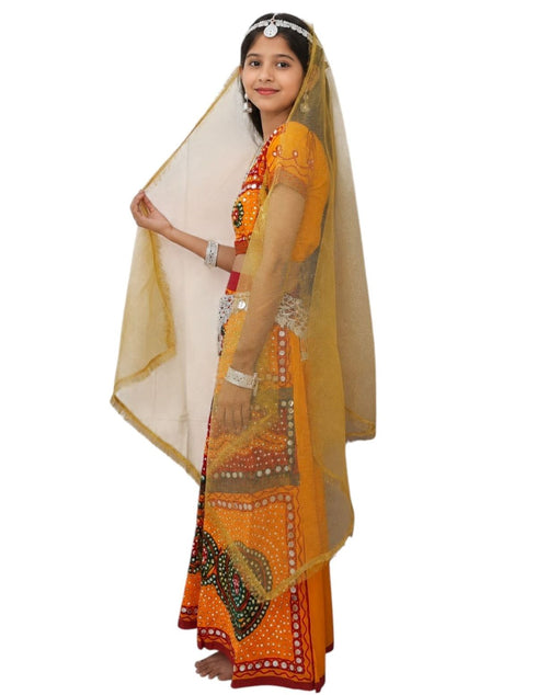 Gujarati Girl with Traditional Jewellery Indian For Girl's & Women Fancy Dress Costume for Girls
