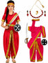 Rani Laxmi Bai Saree with Jewellery Jhansi Ki Rani Freedom Fighter Manikarnika for Girl Kids and Adult Fancy Dress Costume
