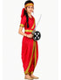 Rani Laxmi Bai Saree with Jewellery Jhansi Ki Rani Freedom Fighter Manikarnika for Girl Kids and Adult Fancy Dress Costume