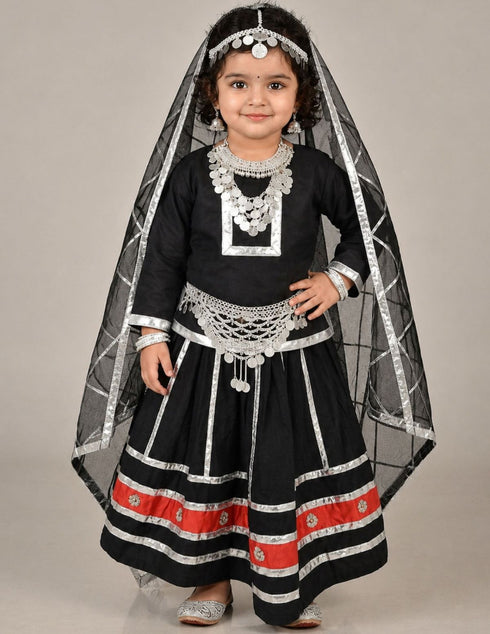 Banjara Girl Kalbelia with Jewellery Girl's & Women Dance Fancy Dress Costume
