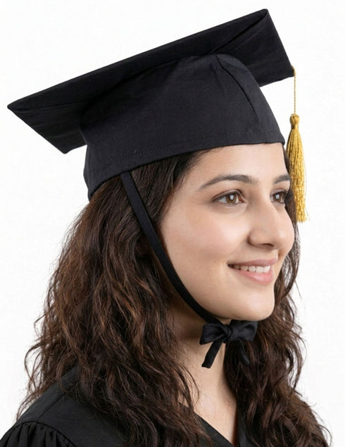 Black Graduate Scholar Cap Graduation Day Kids & Adults Fancy Dress Costume Accessory