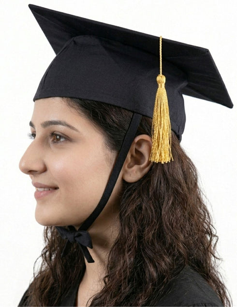Black Graduate Scholar Cap Graduation Day Kids & Adults Fancy Dress Costume Accessory