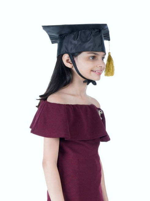 Black Graduate Scholar Cap Graduation Day Kids & Adults Fancy Dress Costume Accessory
