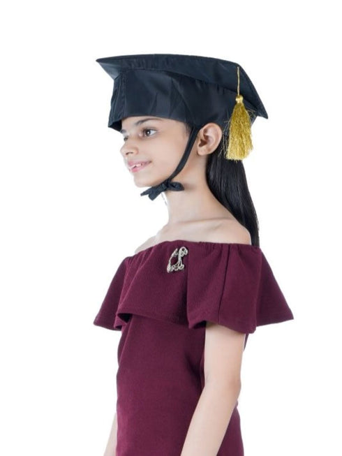 Black Graduate Scholar Cap Graduation Day Kids & Adults Fancy Dress Costume Accessory