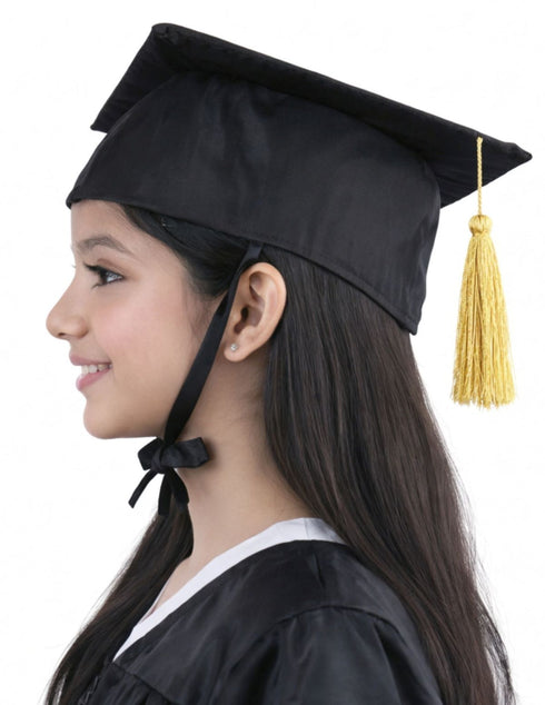 Black Graduate Scholar Cap Graduation Day Kids & Adults Fancy Dress Costume Accessory