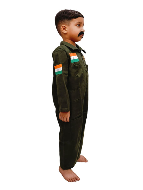BookMyCostume Abhinandan Indian National Hero Air Force Kids Fancy Dress Costume