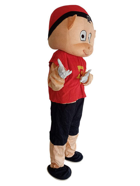 BookMyCostume Brave & Fearless Raju The Thunderstrike Cartoon Character Mascot Costume For Theme Birthday Party & Events | Adults | Full Size