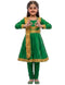 Kathak Indian Classical Dance Costume for Girl's and Women-Green | Without Jewellery