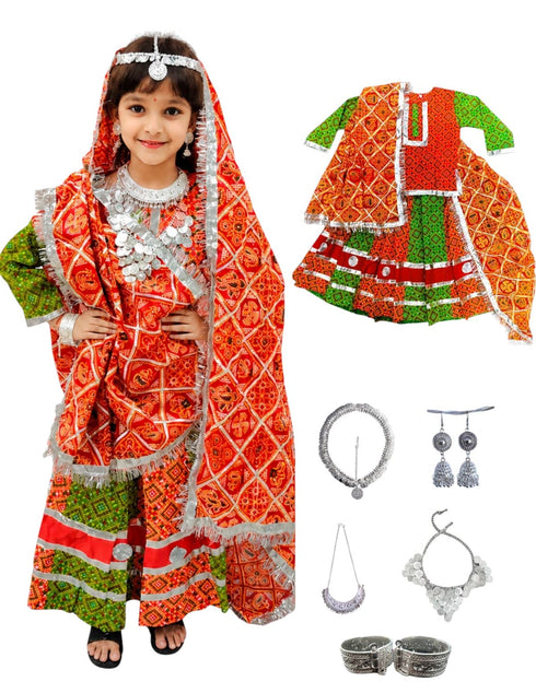 Rajasthani Girl With Traditional Jewellery Indian State Fancy Dress Costume For Girls And Females