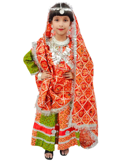 BookMyCostume Rajasthani Girl With Traditional Jewellery Indian State Fancy Dress Costume For Girls And Females